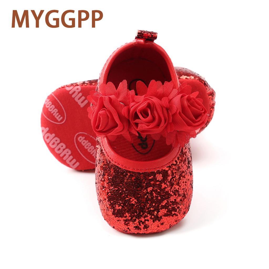 MYGGPP Bright Rose Dětské boty Boty pro princezny Boty pro batole Model s podrážkou z měkké spodní tkaniny