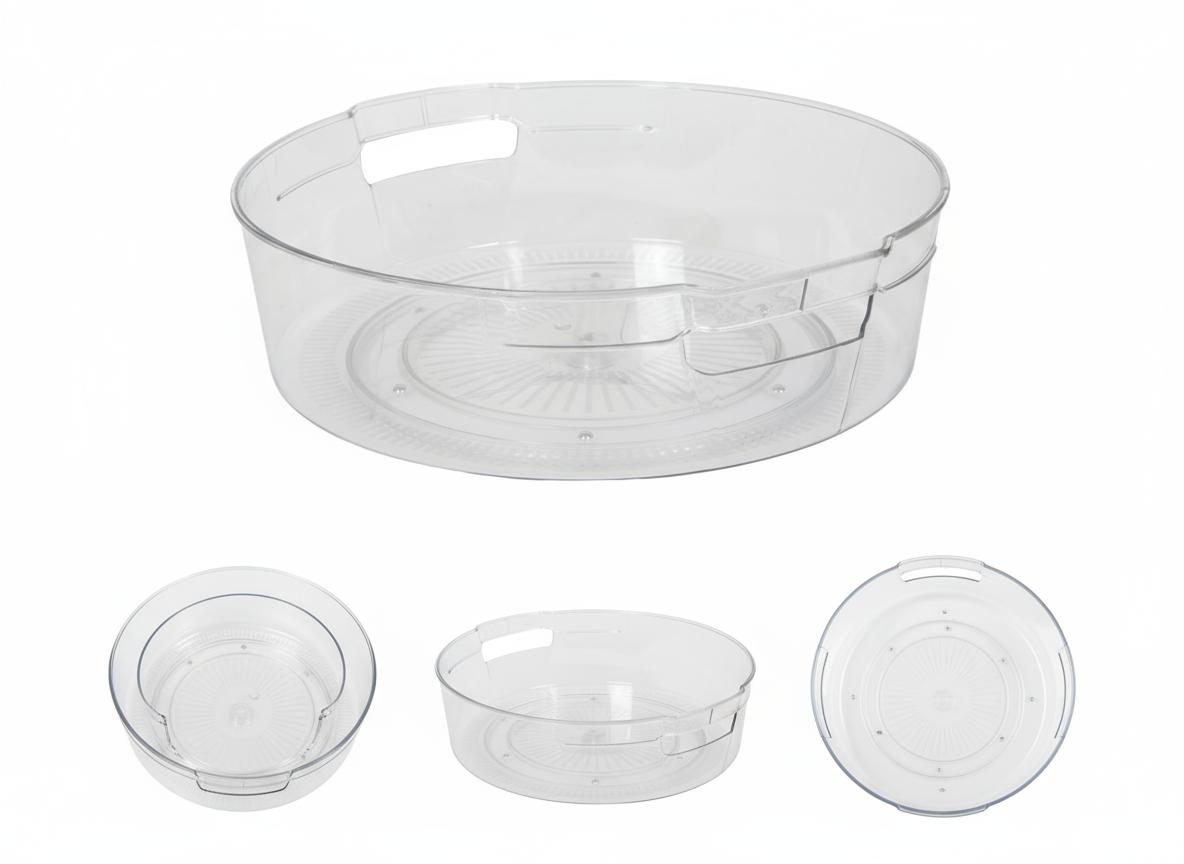HOCH DREHBARER KUNSTSTOFF-ORGANIZER FÜR DEN KÜHLSCHRANK 28CM