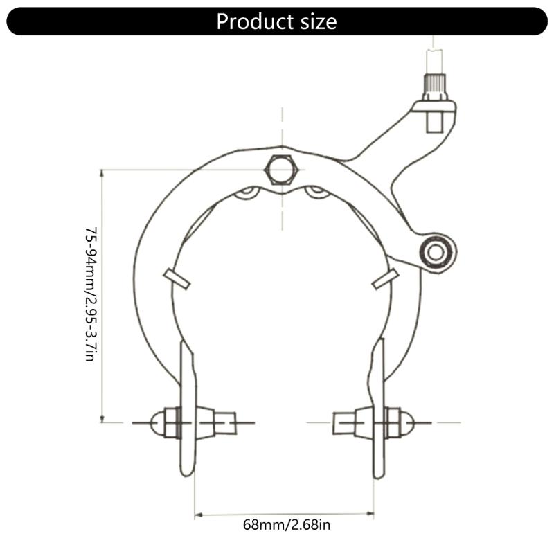 Bicycles Rims Long Arm Clamp Hanging Aluminum Alloy For Bicycles Cycling Outdoor Bicycles Side Pull Brake C Calipers Set