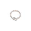 A Niche Design of A Little Dog Pearl Elastic String Ring for Girls, Cute, Simple and Versatile Index Finger Ring for Girls