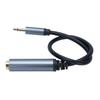 6.35mm Female Jack to 3.5mm Male Sound Cable Single Channel Headphone Extension Cord for Smartphones Tablets Microphones