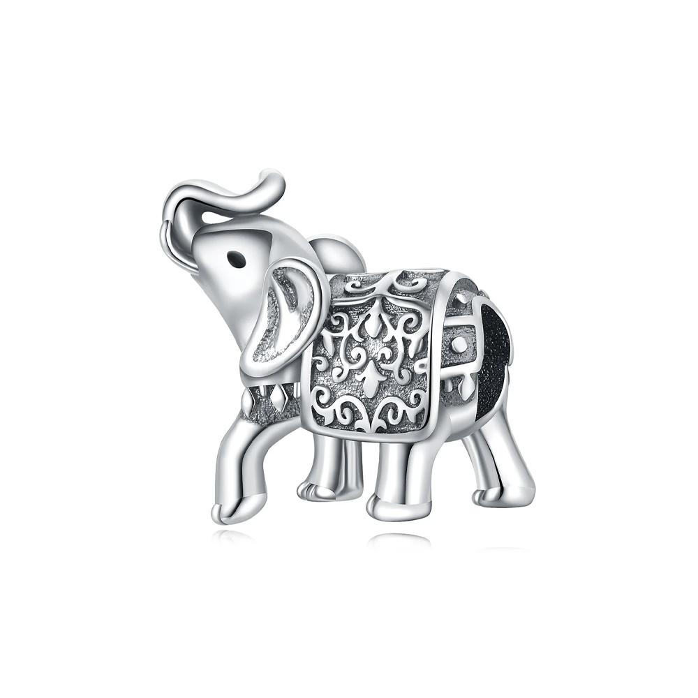 Pendant Bead Component Charm Bead Component Bead Component Copper Metal Lucky Elephant Bead Components Compatible With Authentic Original Bracelet