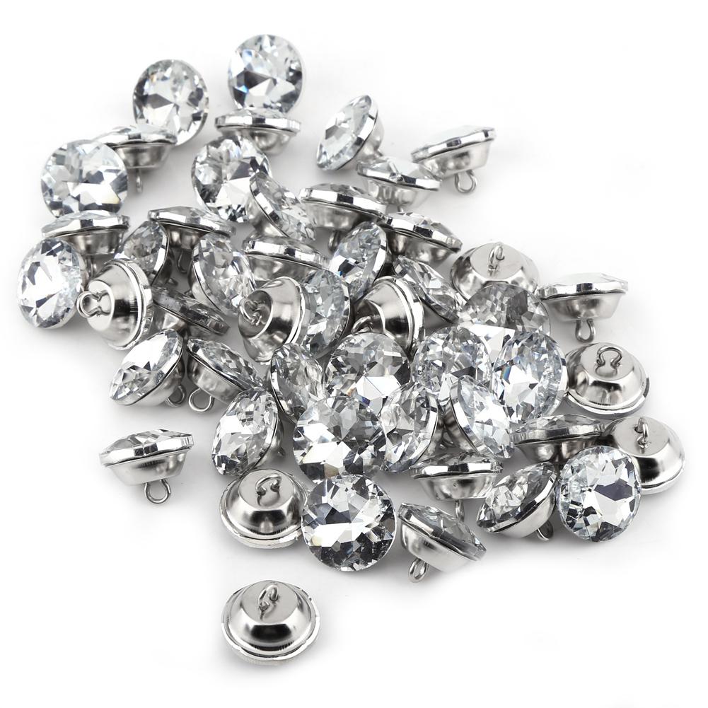 

Round Rhinestones Crystal Buttons Sewing on Craft Decoration (25mm) 20mm