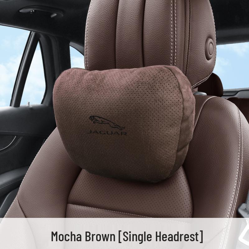 Atmungsaktive Nackenstützen-Kopfstützen aus Wildleder für Jaguar XEL/XFL/F-PACE Autositze