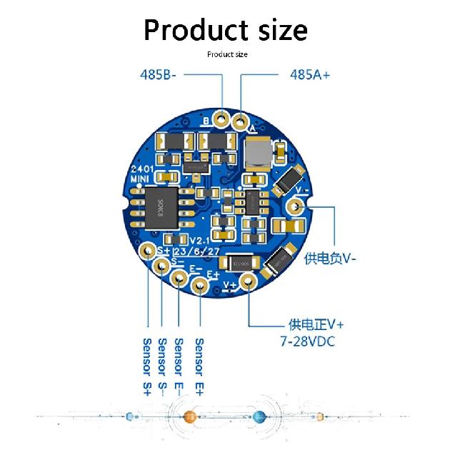 High Precision Load Cell with RS485 Modbus RTU Transmitter Module Weight Sensor 4-20mA 0-10V Analog Signal Amplifier