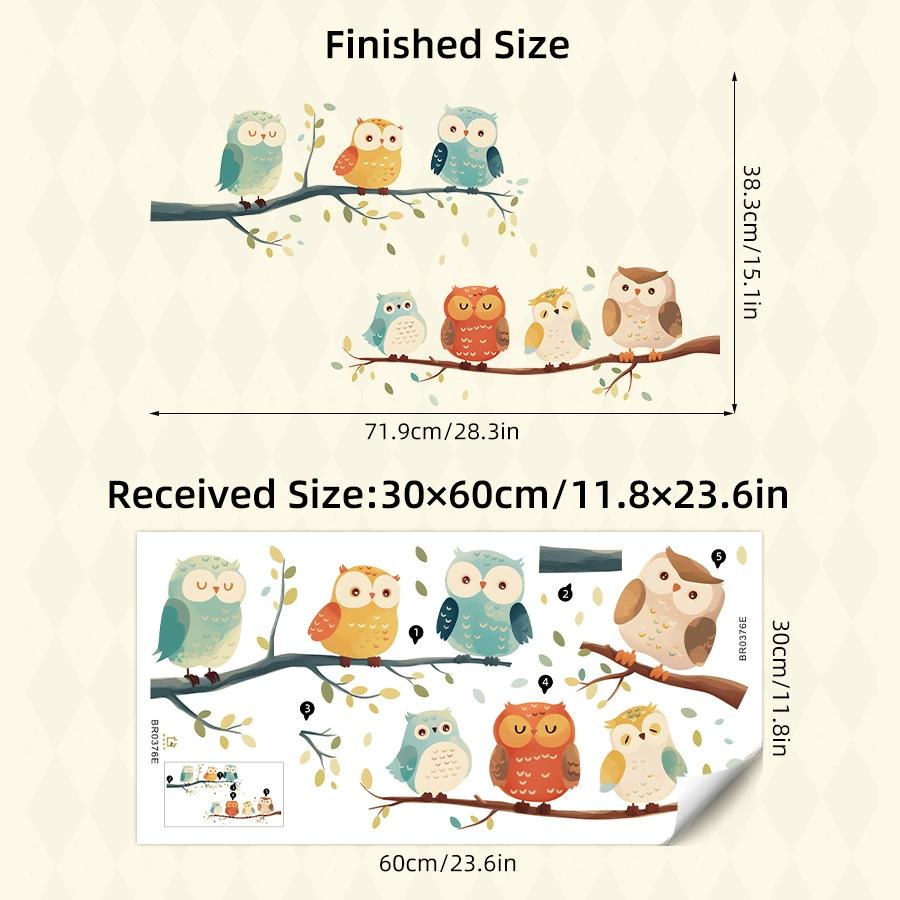 1pc Cute Wreath Animal Fox Wall Stickers for Children Room Bedroom Nursery Wall Decoration Living Room Decor for The House