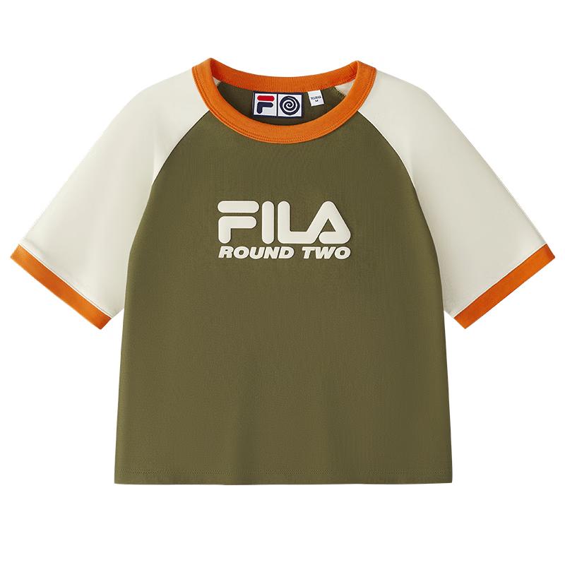 FILAFUSION Women s Color-Block Cotton T-Shirt L