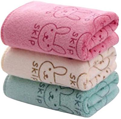 Bath Soft To the Large Character Rabbit 70 X 140cm of Towel, Quick-Drying, Absorbent, Microfiber, Touch, Size, Pattern, (Set 3)