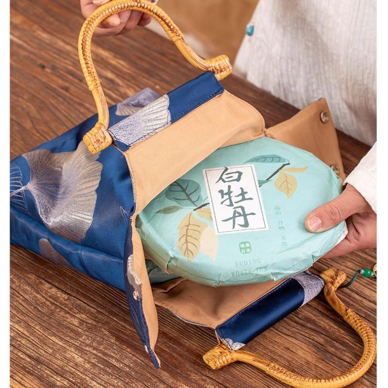 Chinese Style Tea Cake Gift Bag Loong Boat Festival Zongzi Packaging Travel Handheld Creative Bags Teng Handle Material Package