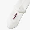 Ribbon Knee Socks BURGUNDY