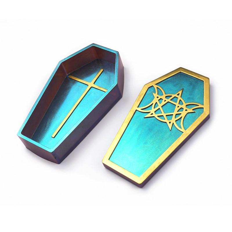 Halloween Coffin Storage Box Mold with Lids Epoxy Crystal Resin Silicone Mold for DIY Home Decoration Jewelry Storage