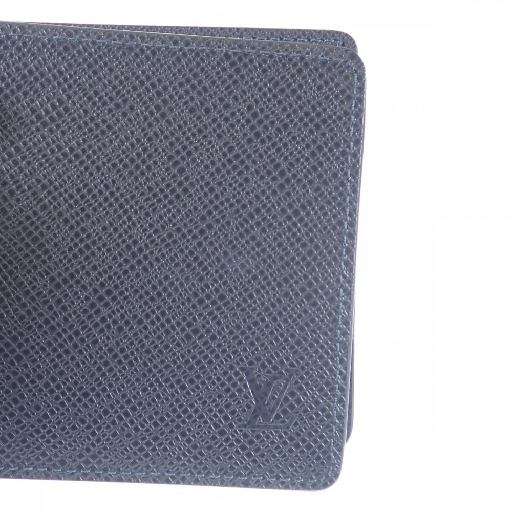 Louis Vuitton M30530 Bifold Geldbörse Blau Marine Taiga Herren