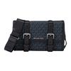 COOPER Brand Logo Signature Design Magnetic Button Canvas Shoulder Bag Men's Blue