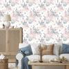 Wallpaper Flowers Plants Leaves Pastel for Living Room and Bedroom 50x1000