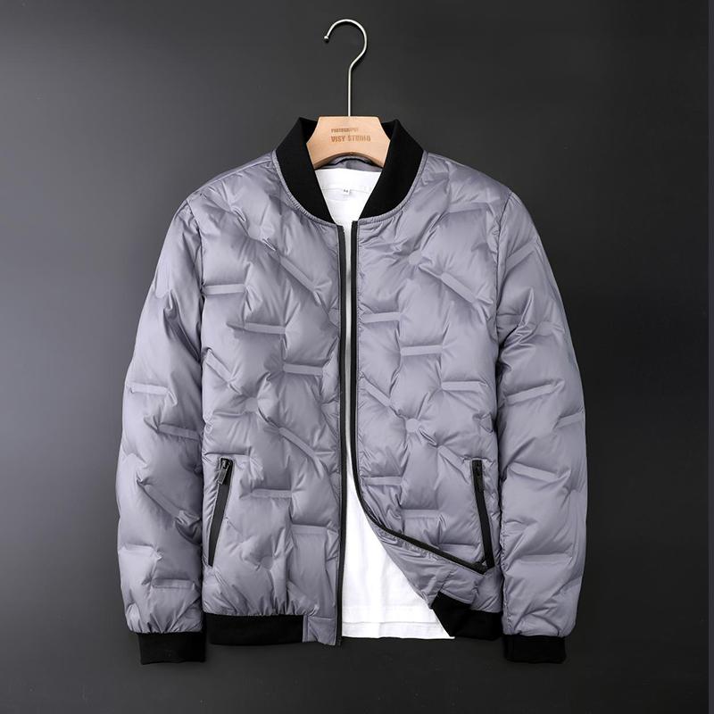 Outdoor High-quality Fitness Running High-quality Laminated Feather Jacket Comfortable and Breathable Men's Warm Baseball Jacket