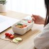 850/1100ml Wheat Straw Bento Box with Tableware Single Layer Compartment Seal Food Container Portable Office Worker Lunch Box