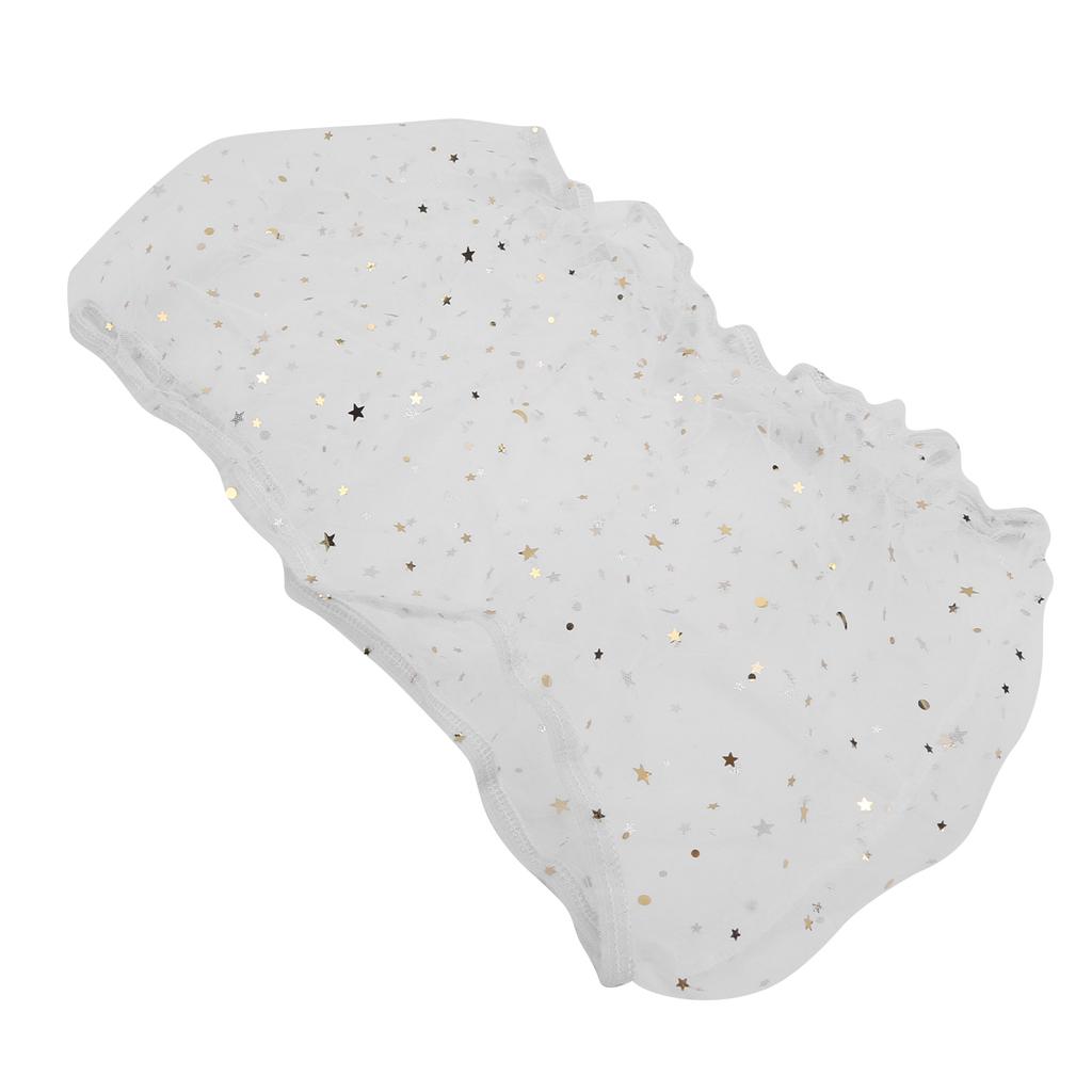 Birdcage Mesh DustProof Birdcage Accessories Cage Covers with Star and Moon Decor(White )