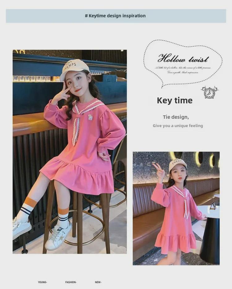 Rochie elegantă cu mânecă lungă pentru fete, model 2024, pentru primăvară și toamnă