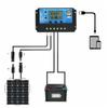 30a Solar Panel Battery Charge Controller 12v/24v Lcd Regulator Automatic Dual Usb