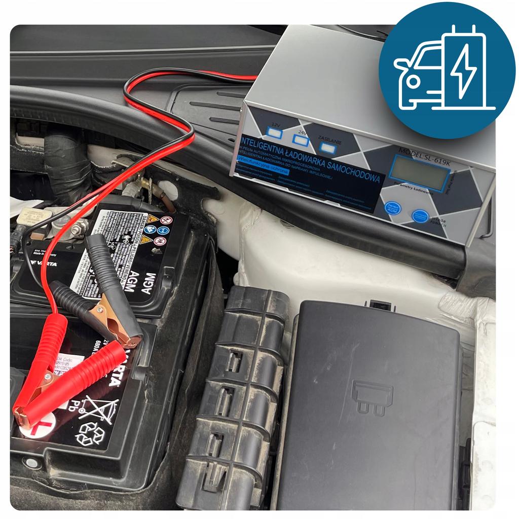 Prostownik Samochodowy Do Akumulatorów 24V 12V 20A Agm Start-Stop Automat