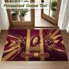 Crystal Velvet Square Rug Custom NameQueensland Maroons Pattern Non Slip Home Floor Decor Rug