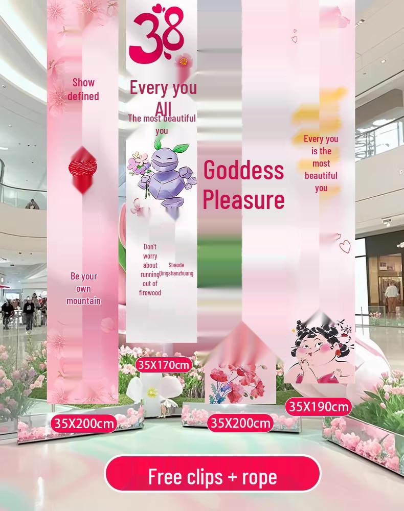 Women's Day Goddess Background Hanging Cloth for Photography & Decor - March 8th Celebration Theme