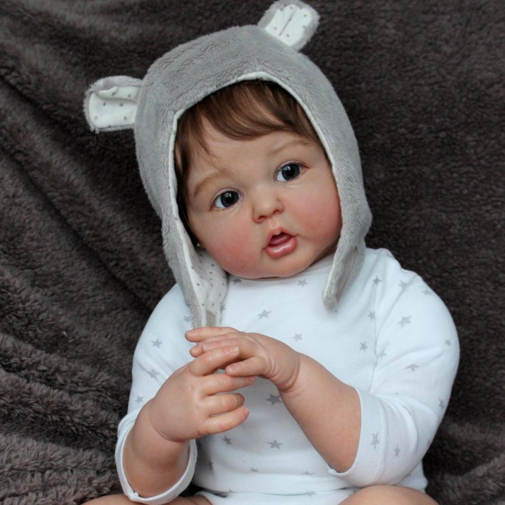 BZDOLL 60cm 24 cale Skóra malowana 3D z żyłkami winylowa Lalka Reborn Chłopiec Dla Dziewczynki Księżniczka Maluch Bebe Kolekcja Artystyczna