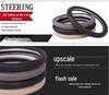 Premium Cowhide Leather Steering Wheel Cover - Anti-Slip, Wear-Resistant, Breathable, Universal Fit for All Seasons