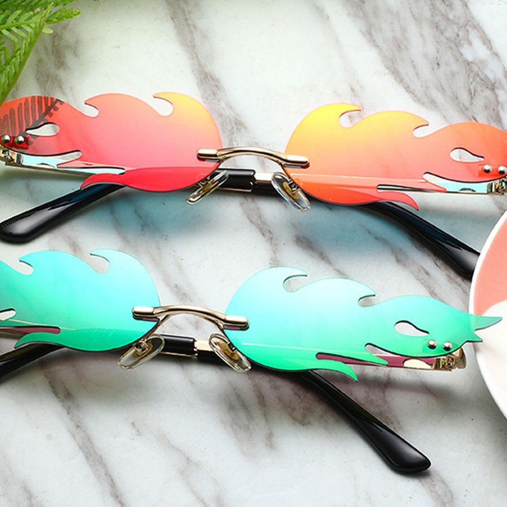 Flame And Fire Fashionable Eyewear For Stylish Look Frameless Durable Waterproof Breathable Windproof