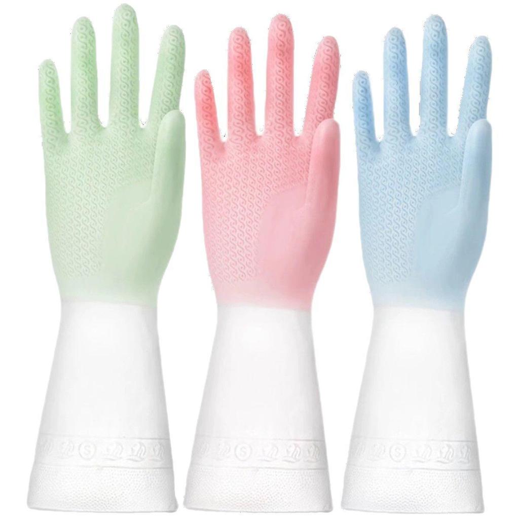 Damskie Trwałe Wodoodporne Gumowe Rękawice do Zmywania Naczyń i Czyszczenia