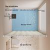 Yicang No-Drill Waterproof Shower Curtain Set