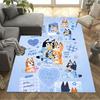 Bluey's Colorful Adventures Floor Mat Design for Dormitory Entryway Decorate room Balcony Anti-slip Rug Decorate Offices Best for Christmas