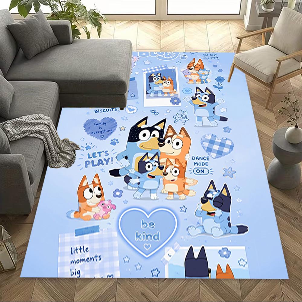 Bluey's Colorful Adventures Floor Mat Design for Dormitory Entryway Decorate room Balcony Anti-slip Rug Decorate Offices Best for Christmas
