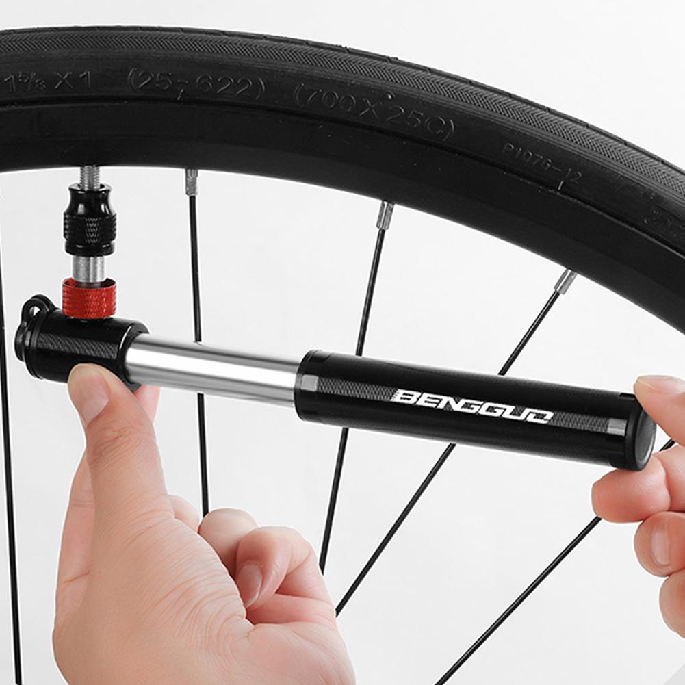 110PSI Mini Bike Pump Aluminum Alloy Bike Tire Pump Fits Presta and Schrader Bicycle Hand Pump MTB Road Bicycle CO2 Air Pump