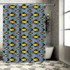 Shower Curtain Fish Pattern Waterproof Bathroom Decor Modern Blue Yellow Schooling Swim Design Fabric Shower Curtains for Bathro