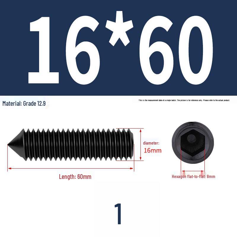 12.9 Edelstahl 304 Innensechskant Kegelspitze Gewindestift M2/M3