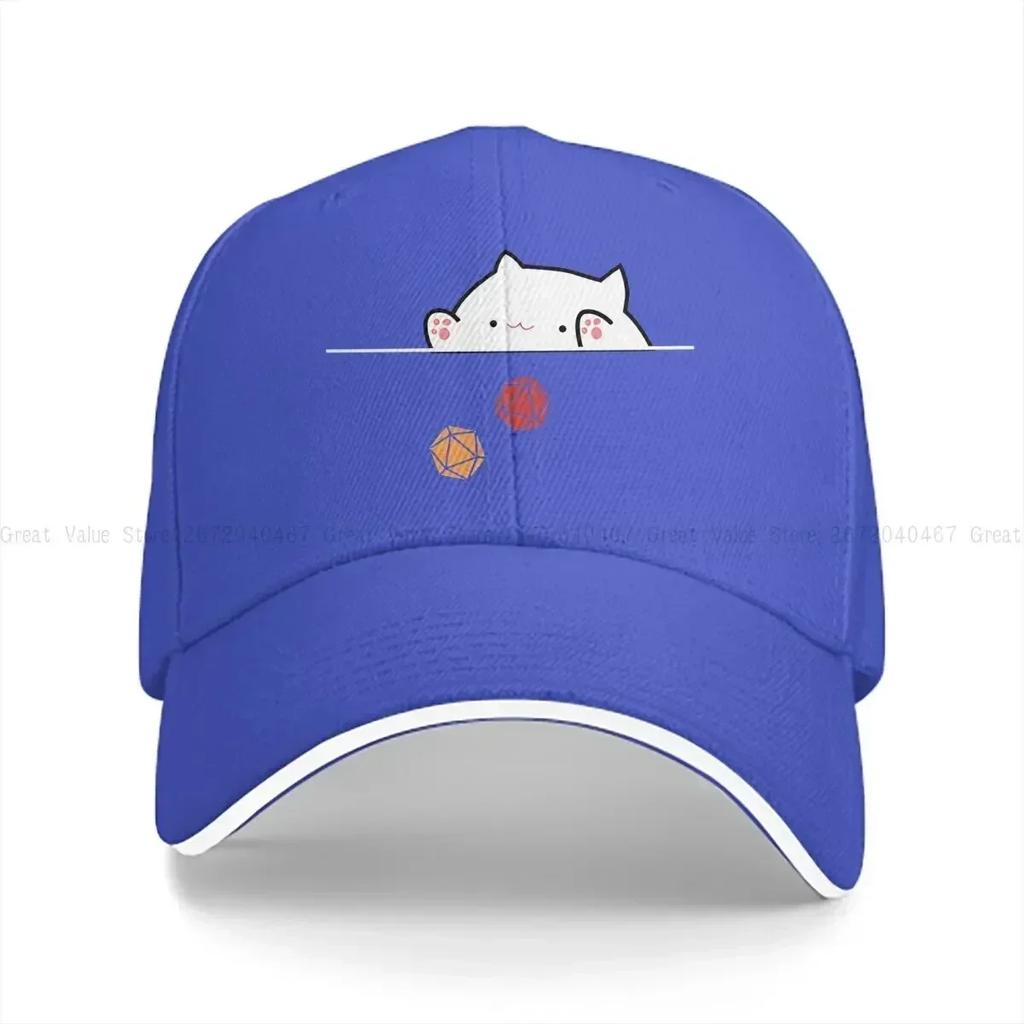 Washed Unisexs Baseball Cap Cat Rolling Trucker Snapback Caps Dad Hat DND Game Golf Hats