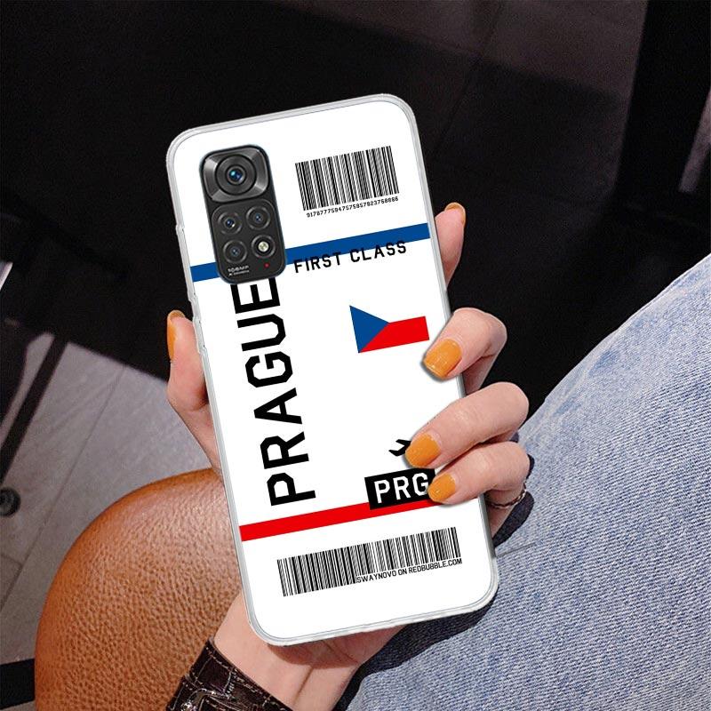 Travel Ticket Label Phnoe Case for Phnoe Case for Xiaomi Redmi Note 15 14 14S 13 Pro Plus 12 12S 11S 11E 10S 10 11T 5G Unique Co
