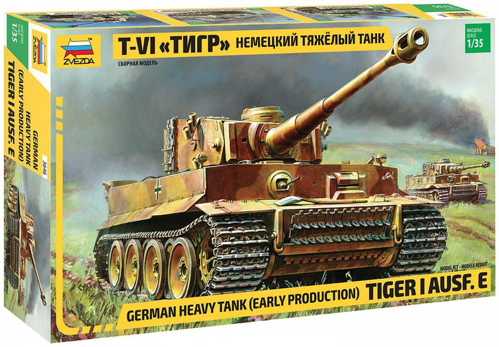 Zvezta German Heavy Tank Tiger I Early Type Plastic Model 1/35