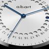 Swiss Sapphire White Silver Stainless Steel Mesh 41mm a.b.art Men's Watch, Movement, Crystal, Dial, Strap, Slim, Waterproof, Analog, Simple, Business,