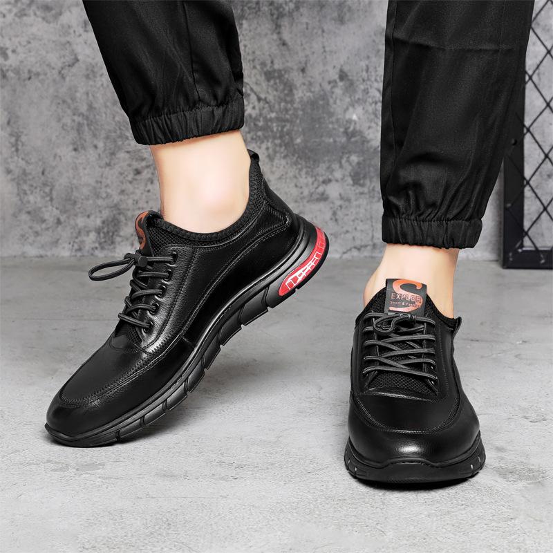 Leather men's shoes winter tide shoes new fashion velvet first layer cowhide men's sports and leisure leather shoes men