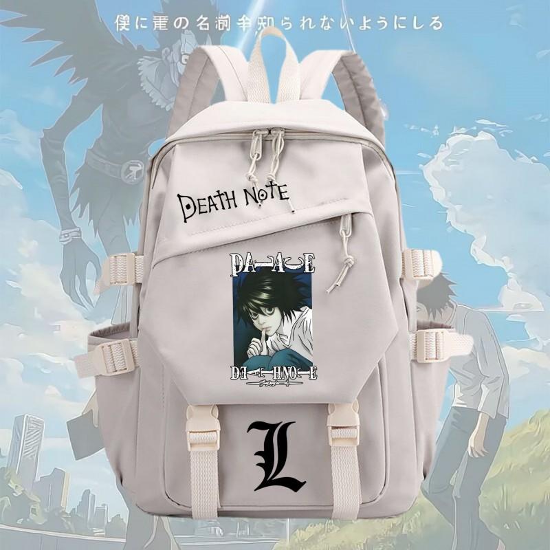 Anime Notebook L Light Yagami Cosplay School Backpack Teens Unisex Large Capacity Nylon Daily Use