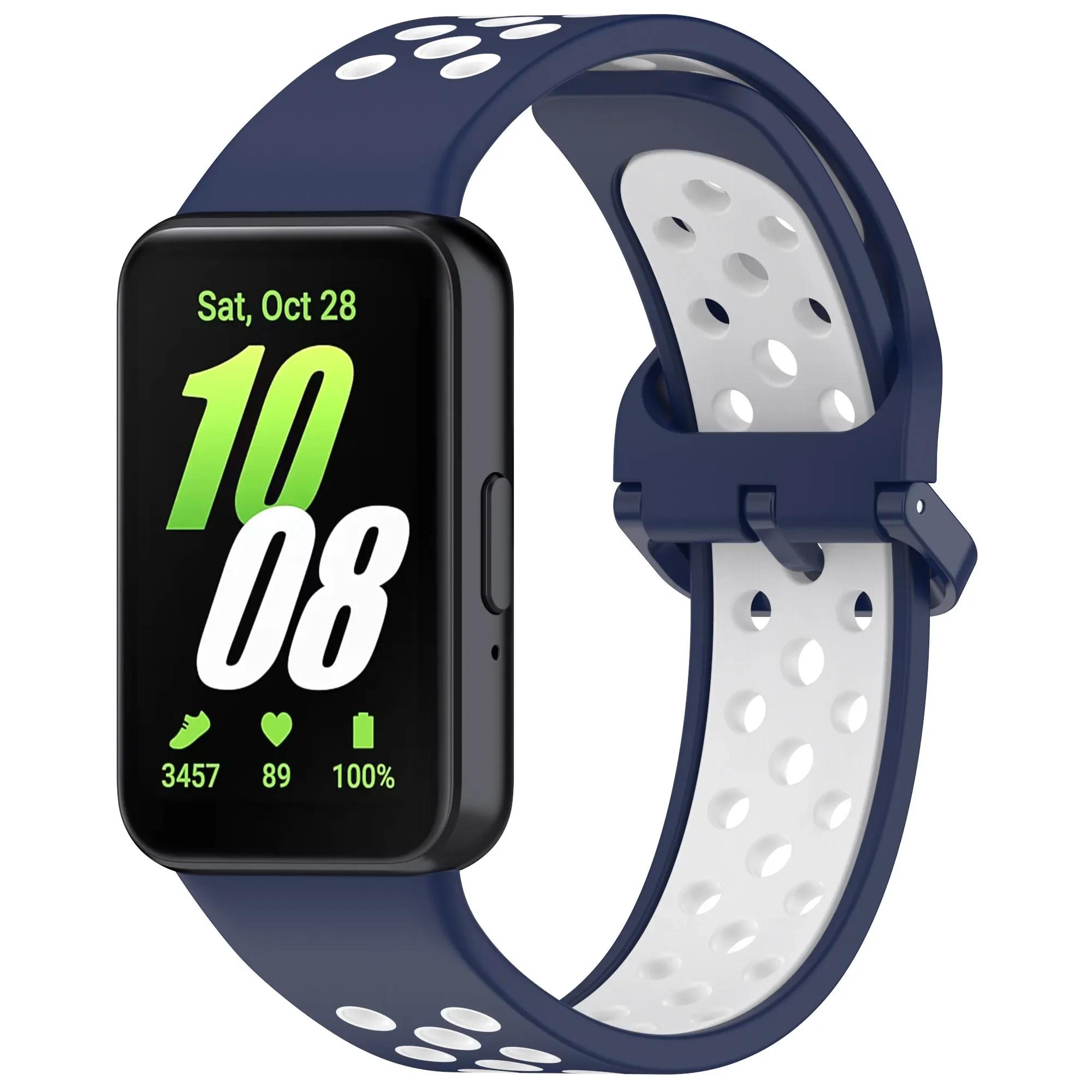 

Силіконовий ремінець для браслета Samsung Fit3 SM-R390 двоколірний ремінець Correa для Galaxy Fit 3 змінний браслет Fit3 SM-R390