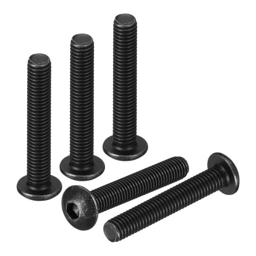 DTGN M5-0.8x30mm Šrouby s šestihrannou hlavou, Balení 30 kusů, Uhlíková ocel s černým oxidem, Ideální pro silniční kola, horská kola, automobily a motocykly