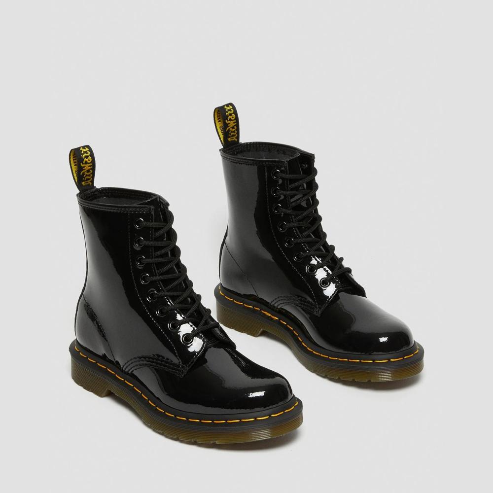 Boots Dr. Martens Black Patent 1460