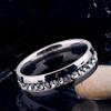 Romantic  CZ Stone Couple Wedding Rings for Women Men, Black Color Stainless Steel Bands Engagement , Love Gift