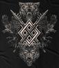 Goth Style Norse Myth Odin Ravens and Wolves T-Shirt 100% Cotton O-Neck Summer Short Sleeve Casual Mens T-shirt Size S-3XL