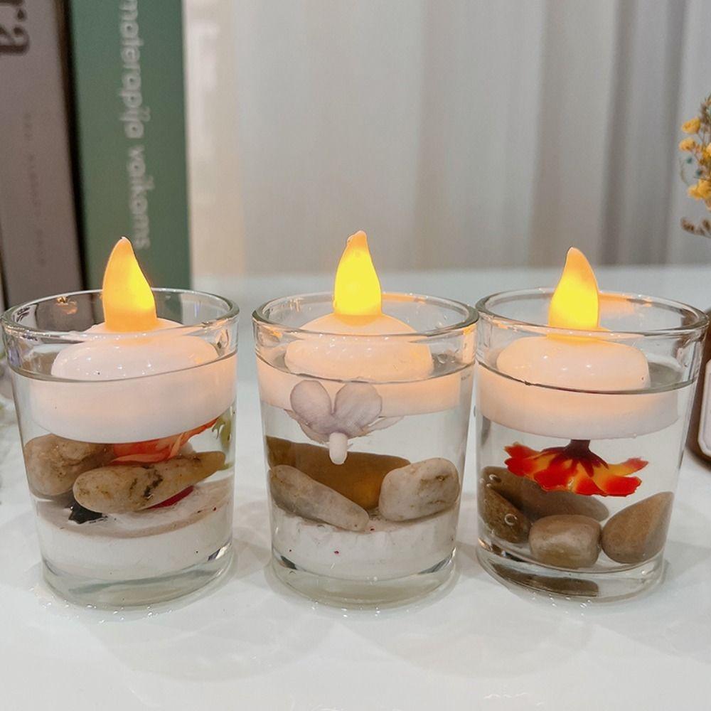 5Pcs Floating on Water Candle Lamp Diwali Water Sensor Candles  Deepavali Festival Decoration