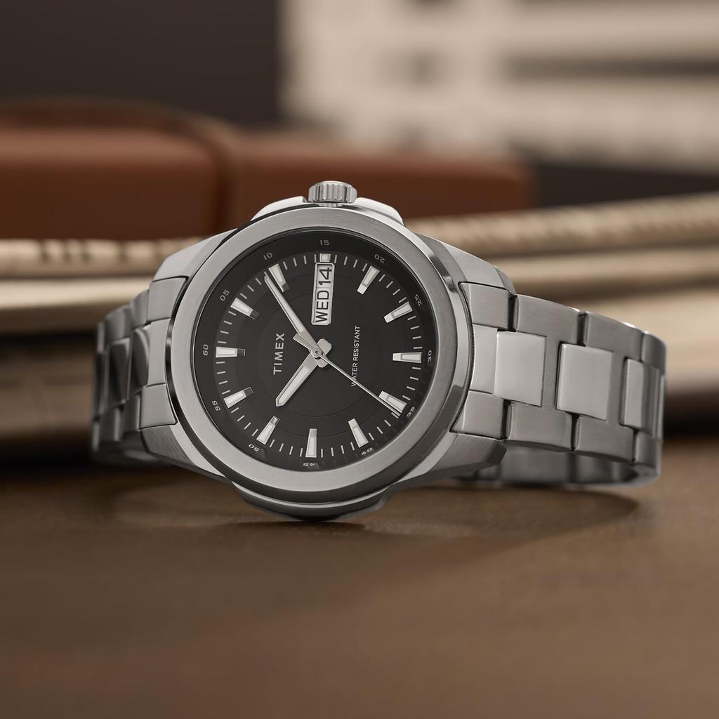 TIMEX Essex Quartz 5 ATM Water Mineral Black TW2Y21000 Men's Watch, Movement, Resistance, Glass, Dial, [Authentic]