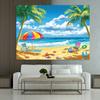 2D plane 1 piece of tropical beach background fabric photo background decorative scene